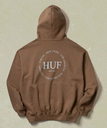 HUF FINE PRINT FLEECE HOODIE / ハフ パーカー ハフ トップス パーカー・フーディー ブラウン ブラック グレー【送料無料】