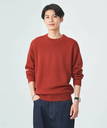 UNITED ARROWS green label relaxing カタアゼ クルーネック ニット ユナイテッドアローズ グリーンレーベルリラクシング トップス ニット オレンジ ブラック グレー ブラウン ブルー【送料無料】