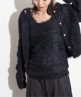 JOURNAL STANDARD 【AMOMENTO / アモーメント】SHAGGY KNIT DRESS AM24FWW04DR ジャーナル スタンダード トップス ニット ブラック【送料無料】