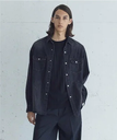 monkey time BEAUTY&YOUTH UNITED ARROWS ディストレスド デニム シャツ ビューティー＆ユース　ユナイテッドアローズ トップス シャツ・ブラウス ブラック ネイビー【送料無料】