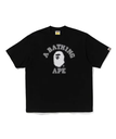 A BATHING APE PIXAL COLLEGE RELAXED FIT TEE ア ベイシング エイプ トップス カットソー・Tシャツ ブラック ホワイト パープル【送料無料】