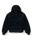 A BATHING APE CORDUROY PADDED HOODIE JACKET ア ベイシング エイプ ジャケット・アウター その他のジャケット・アウター ネイビー【送料無料】