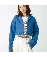 Rouge vif la cle 【157*WOADBLUE】Short ZIP UP Jacket / ショート ルージュ・ヴィフ ラクレ ジャケット・アウター デニムジャケット ブルー ブラック ホワイト【送料無料】