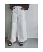 Rouge vif la cle 【woadblue /ウォードブルー】WIDE PANTS / ワイドデニム / ルージュ・ヴィフ ラクレ パンツ ジーンズ・デニムパンツ ホワイト ブラック【送料無料】