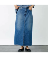 Rouge vif la cle 【woadblue /ウォードブルー】I LINE DENIM SKIRT / ルージュ・ヴィフ ラクレ スカート ロング・マキシスカート ブルー【送料無料】