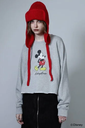 【SALE／50%OFF】ROSE BUD standing/MICKEY MOUSE/sweat ローズバッド トップス カットソー・Tシャツ グレー ホワイト レッド【送料無料】