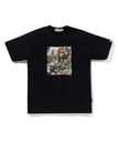 A BATHING APE BAPE FLYER PATTERN PRINT TEE ア ベイシング エイプ トップス カットソー・Tシャツ ブラック ホワイト【送料無料】