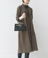 【SALE／40%OFF】SHIPS any SHIPS any:＜洗濯機可能＞ジオメトリック フレア シャツ ワンピース シップス ワンピース・ドレス ワンピース イエロー レッド【送料無料】