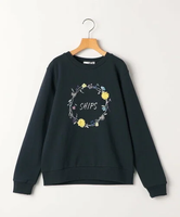 SHIPS KIDS SHIPS KIDS:140~150cm / ミュージック フラワー スウェット シップス トップス スウェット・トレーナー ネイビー ホワイト【送料無料】