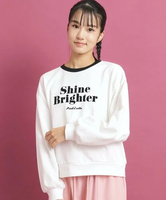 【SALE／50%OFF】PINK-latte リンガー裏毛プルオーバー ピンク ラテ トップス カットソー・Tシャツ ホワイト ブラック ブルー