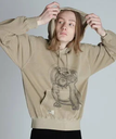 Schott PRINT BULL HOODED SWEAT/プリントブル フーディースウェット ショット トップス パーカー・フーディー ベージュ ブラック グリーン【送料無料】