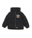 A BATHING APE BABY MILO ZIP HOODIE DOWN JACKET ア ベイシング エイプ ジャケット・アウター ダウンジャケット・ダウンベスト ブラック【送料無料】