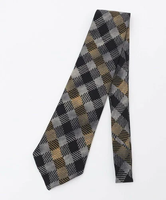 【SALE／40%OFF】SHIPS MEN FratelliLuigi: ウール ダスティー チェック ネクタイ シップス スーツ・フォーマル ネクタイ・蝶ネクタイ ブラウン イエロー【送料無料】