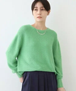 【SALE／15%OFF】INDIVI 【カシミヤ混/洗える/ラメ】ボートネックニット インディヴィ トップス ニット ホワイト グリーン ネイビー グレー ベージュ【送料無料】