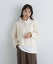 【SALE／50%OFF】N. Natural Beauty Basic ハーフジップカットソー エヌ ナチュラルビューティーベーシック* トップス カットソー・Tシャツ ベージュ グレー イエロー【送料無料】