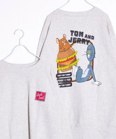 【SALE／20%OFF】GLOSTER 【JUNKSOUL】TOM&JERRY CHEESE バックプリント クルーネックスウェット フレディ アンド グロスター トップス スウェット・トレーナー ホワイト グレー【送料無料】