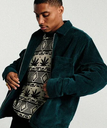 HUF TWO TONE CORDUROY ZIP SHACKET / ジャケット ハフ トップス スウェット・トレーナー グリーン【送料無料】