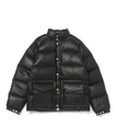 A BATHING APE LEATHER CLASSIC DOWN JACKET ア ベイシング エイプ ジャケット・アウター ダウンジャケット・ダウンベスト ブラック ブラウン【送料無料】