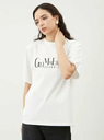 Mila Owen ロゴプリントTシャツ【マシーンウォッシャブル】 ミラオーウェン トップス カットソー・Tシャツ ホワイト グレー ブルー【送料無料】