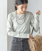 SHIPS WOMEN ＜洗濯機可能＞シャイニー ストレッチ クルーネック カットソー シップス トップス カットソー・Tシャツ シルバー ブルー ゴールド【送料無料】