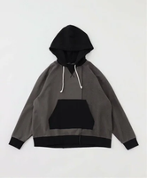 JOINT WORKS Name./ネーム ASYMMETRIC SWITCHING HOODIE ジョイントワークス トップス パーカー・フーディー グレー【送料無料】