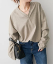 Spick & Span ≪一部店舗+WEB限定≫ATON / エイトン MERINO COLLEGE JERSEY V-NECK PULLOVER スピックアンドスパン トップス カットソー・Tシャツ ベージュ【送料無料】