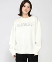 GUESS GUESS スウェット(W)CECILIA Cn Sweatshirt ゲス トップス スウェット・トレーナー ホワイト ブラック【送料無料】