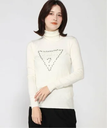 GUESS GUESS セーター(W)PIPER Triangle Logo Sweater ゲス トップス ニット ホワイト ブラック【送料無料】