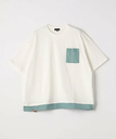 【SALE／40%OFF】UNITED ARROWS green label relaxing TJ コンビポケット Tシャツ 140cm-160cm ユナイテッドアローズ アウトレット トップス カットソー・Tシャツ ホワイト ブラック ブルー