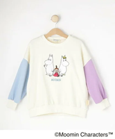 SHOO・LA・RUE 【MOOMIN】袖配色スウェットプルオーバー シューラルー トップス スウェット・トレーナー ホワイト グレー