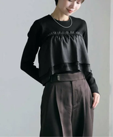 【SALE／30%OFF】La Totalite 【TORRAZZO DONNA/トラッゾドンナ】Basic knit*Frill Parts ラ トータリテ トップス ニット ブラック グレー ブラウン【送料無料】