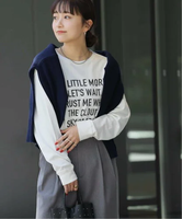 JOURNAL STANDARD relume メッセージロゴロングスリーブTEE ジャーナル スタンダード レリューム トップス カットソー・Tシャツ ホワイト イエロー【送料無料】