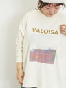 【SALE／50%OFF】Samansa Mos2 ミニ裏毛転写プリントカットソー サマンサモスモス トップス カットソー・Tシャツ ホワイト グリーン グレー