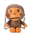 A BATHING APE BABY MILO PLUSH DOLL CHAIN SHOULDER BAG ア ベイシング エイプ バッグ ショルダーバッグ ブラウン【送料無料】