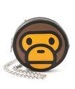 A BATHING APE MILO FACE PU LEATHER MINI SHOULDER BAG ア ベイシング エイプ バッグ ショルダーバッグ ブラック【送料無料】