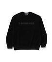 A BATHING APE BATHING APE LOGO RELAXED FIT CREWNECK SWEAT SHIRT ア ベイシング エイプ トップス スウェット・トレーナー ブラック ホワイト【送料無料】