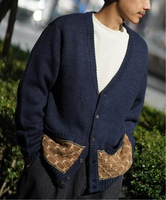 JOINT WORKS OBEY / オベイKEI CARDIGAN ジョイントワークス トップス ニット ネイビー ブラック【送料無料】