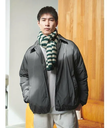 【SALE／10%OFF】UNITED ARROWS green label relaxing DICROS ナイロン コーチ ダウンジャケット ユナイテッドアローズ グリーンレーベルリラクシング ジャケット・アウター ダウンジャケット・ダウンベスト グレー ブラック【送料無料】