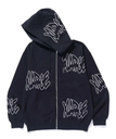 XLARGE ALLOVER LOGO ZIP HOODED SWEATSHIRT 【XLARGE】 エクストララージ トップス パーカー・フーディー ブラック ブラウン グリーン【送料無料】