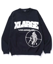 XLARGE TARGET LOGO CREWNECK SWEATSHIRT 【XLARGE】 エクストララージ トップス スウェット・トレーナー ブラック グリーン ネイビー【送料無料】