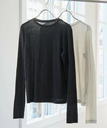 Spick & Span 《予約》シルクミックスプルオーバー スピックアンドスパン トップス カットソー・Tシャツ ブラック ベージュ【送料無料】
