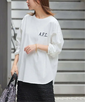 JOURNAL STANDARD relume 《予約》バックロゴフットボールTEE ジャーナル スタンダード レリューム トップス カットソー・Tシャツ ホワイト イエロー【送料無料】