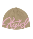 X-girl SIGN LOGO JACQUARD BEANIE 【X-girl】 エックスガール 帽子 ニット帽・ビーニー ベージュ ブラック カーキ【送料無料】