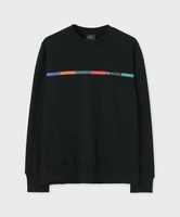 PS Paul Smith 【公式】"Sports Stripe Bar" クルーネックスウェット ポール・スミス トップス スウェット・トレーナー ブラック【送料無料】