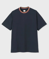 【SALE／20%OFF】Paul Smith 【公式】アーティストストライプリブ 半袖カットソー ポール・スミス トップス カットソー・Tシャツ ネイビー ホワイト【送料無料】