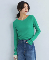 UNITED ARROWS green label relaxing ハイツイストリブ クルーネック プルオーバー カットソー 2 ユナイテッドアローズ グリーンレーベルリラクシング トップス カットソー・Tシャツ ホワイト ブラック ピンク【送料無料】