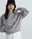 N. Natural Beauty Basic パネルデザインスウェット エヌ ナチュラルビューティーベーシック* トップス カットソー・Tシャツ グレー ホワイト ピンク【送料無料】