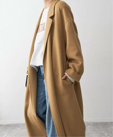 【SALE／30%OFF】Spick & Span super160s ロングチェスターカラーコート スピックアンドスパン ジャケット・アウター ブルゾン・ジャンパー ブラウン グレー【送料無料】