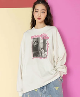 niko and ... アソートフォトロングTシャツ ニコアンド トップス カットソー・Tシャツ ホワイト グレー【送料無料】