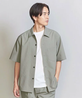 【SALE／30%OFF】BEAUTY&YOUTH UNITED ARROWS KOMATSU PACK キャンプカラー ショートスリーブ シャツ -セットアップ対応 撥水機能- ユナイテッドアローズ アウトレット トップス シャツ・ブラウス グレー ネイビー【送料無料】